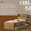 Ver imagem 5 de Cama de Solteiro com Auxiliar Isa Nature de Mdf com Duas Gavetas Baú e Nichos