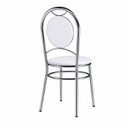 Ver imagem 5 de Kit 2 Cadeiras de Jantar 89,5x41cm Branco/Cromado