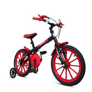 Bicicleta Bike Infantil Aro 16 Ravok com Rodinhas 3 a 7 Anos Cor:vermelho