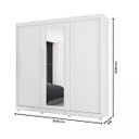 Ver imagem 4 de Guarda-Roupa Casal com Espelho 3 Portas 5 Gavetas Veneto Móveis Lanza