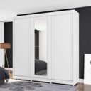 Ver imagem 1 de Guarda-Roupa Casal com Espelho 3 Portas 5 Gavetas Veneto Móveis Lanza