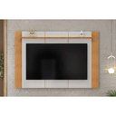 Ver imagem 3 de Painel Quarto P/ Tv até 75 Pol Helo 183x136cm Off White/freijó - Dj Móveis