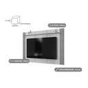 Ver imagem 2 de Painel Quarto P/ Tv até 75 Pol Helo 183x136cm Off White/freijó - Dj Móveis