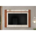 Ver imagem 4 de Painel Quarto P/ Tv até 75 Pol Helo 183x136cm Off White/freijó - Dj Móveis
