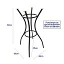 Ver imagem 3 de Base para Mesa Bistrô Cor Preta Média Altura 92cm para Tampo Vidro Madeira Pedra Poltronas do Sul Li