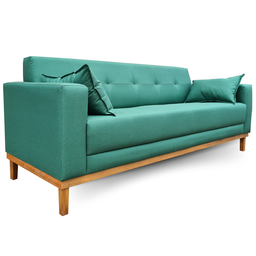 Sofá Gianni | Base de Madeira & Tecido Acquablock Impermeável | 180cm | Oliva - 2