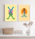 Ver imagem 1 de Kit 2 Quadros Decorativos Yoga- Namastê 45x34cm:madeira Branca