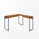 Ver imagem 2 de Mesa de Escritório em L Bela com Pés em Metal