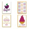 10 Placas Mdf Açaí Parede Criativa para Estabelecimentos Ln1 - 7