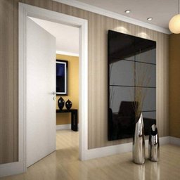 Kit Porta de Madeira 210x80cm Lisa Primer Direita Moldufama  - 1