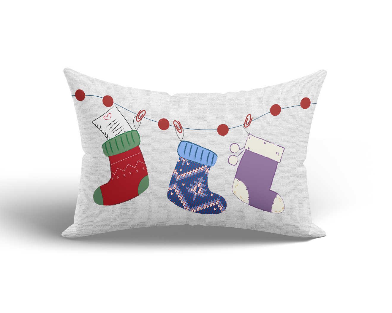 Kit Com 5 Capas Para Almofadas Decorativas Meia De Natal - 2