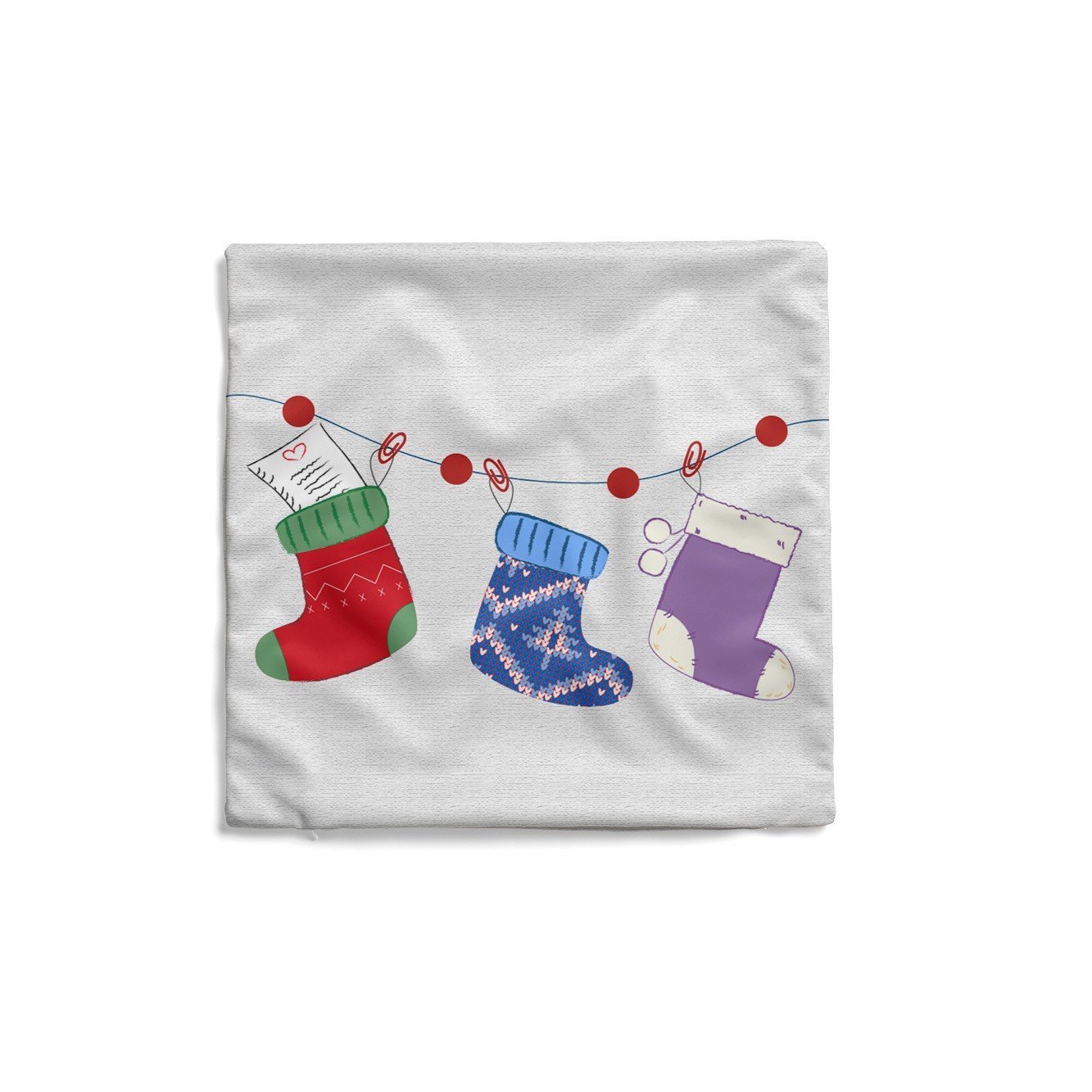 Kit Com 5 Capas Para Almofadas Decorativas Meia De Natal - 6