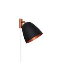 Ver imagem 1 de LUMINÁRIA ARANDELA COM TOMADA LUNA 1LAMP E27 PRETO/COBRE - 3125/AR PT/CB