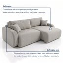 Ver imagem 7 de Sofá Cama Modular Orgânico Retrátil 4 Lugares 270cm Base Madeira Maciça Cancún