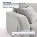 Ver imagem 5 de Sofá Cama Modular Orgânico Retrátil 4 Lugares 270cm Base Madeira Maciça Cancún