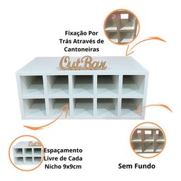 Garrafeiro Adega com 10 Nichos Garrafas Vinho:branco - 4