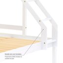 Ver imagem 3 de Beliche com Cama Casal Slim Madeira Maciça Branco Housin