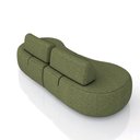Ver imagem 5 de Sofá Sala de Estar Modulado França 240cm Encosto Articulável com Almofadas Linho Verde G45 - Gran Be