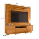 Ver imagem 3 de Estante Home Theater Nilo com Pés Cinamomo com Cristaleira Marina Cinamomo Off White - Madetec