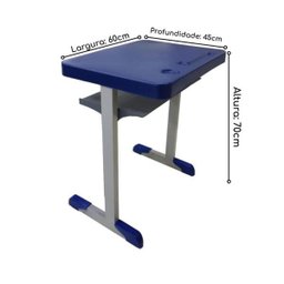Conjunto Escolar com Apoio para Livros - (Mesa e Cadeira) - Juvenil 6 a 09 Anos - Realplast - 40999 - 5