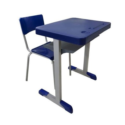 Conjunto Escolar com Apoio para Livros - (Mesa e Cadeira) - Juvenil 6 a 09 Anos - Realplast - 40999