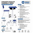 Ver imagem 7 de Conjunto Escolar com Apoio para Livros - (Mesa e Cadeira) - Juvenil 6 a 09 Anos - Realplast - 40999