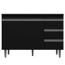 Ver imagem 1 de Balcão de Pia 2 Portas Andréia 120 Cm Preto sem Tampo Ajl Móveis