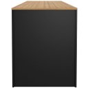 Ver imagem 4 de Mesa para Escritório com Armário Lateral 160 Cm Amêndoa/preto