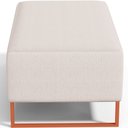 Ver imagem 7 de Puff Decorativo Sala De Estar Cléo 90cm Base De Ferro Cobre W01 Linho Cru - Lyam Decor