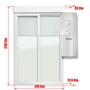 Ver imagem 2 de Porta Correr Integrada PVC 2F.230x120 Vliso Temp.c/Cre.Motor Contr Remoto Brimak