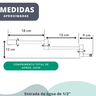 Torneira de Parede Modelo Articulavél Cor Cromada Brilhante para Cozinha Banheiro Lavanderia com Gir - 3
