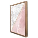 Ver imagem 3 de Quadro Decorativo Caixa Geométrico Mármore Branco e Rosa Tacolado Moldura Caixa Alta 4,5cm Madeira C