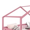 Cama Montessoriana Madeira Maciça Casa com Estrado Elea Rosa - 8