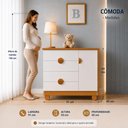 Ver imagem 3 de Cômoda Sapateira Infantil Apolo 4 Gavetas 1 Porta para Bebê