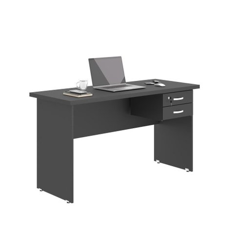 Mesa de Computador com Gaveteiro 1200 Polish Preto Onix
