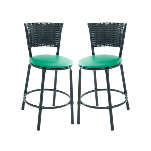 Kit 2 Banquetas Baixa Cozinha Bar Balcão