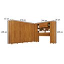 Ver imagem 4 de Guarda-Roupa Casal Modulado Portofino 13 Portas 4 Gavetas com Pés Cinamomo - Pnr Móveis
