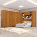 Ver imagem 3 de Guarda-Roupa Casal Modulado Portofino 13 Portas 4 Gavetas com Pés Cinamomo - Pnr Móveis