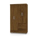 Ver imagem 1 de Guarda Roupa Solteiro 4 Portas 102 Cm Rio Plus Imbuia - Pallazio