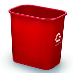 LIXEIRA PARA LIXO RECICLAVEL 12,5LITROS CESTO COLETA SELETIVA PARA TODOSOS AMBIENTES VERMELHO - 1