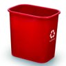 LIXEIRA PARA LIXO RECICLAVEL 12,5LITROS CESTO COLETA SELETIVA PARA TODOSOS AMBIENTES VERMELHO - 1