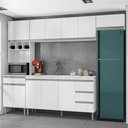 Ver imagem 1 de Balcão para Cozinha e Armario Aereo Vanessa5 com 5 Peças - Ajl