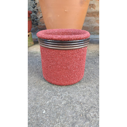 Vaso de Barro Areia Terrilho 16cm:Vermelho - 3