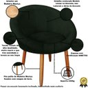 Ver imagem 2 de Poltrona Decor para Sala de Estar Espaço Gourmet Tecido Veludo Estrutura Resistente Suporta 120kg