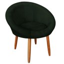Ver imagem 1 de Poltrona Decor para Sala de Estar Espaço Gourmet Tecido Veludo Estrutura Resistente Suporta 120kg