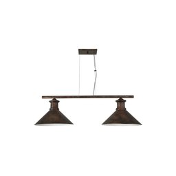 Pendente Trave 2 Chapéus Mesa Jantar Sinuca Escritório:dourado Metalizado - 1