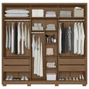 Ver imagem 3 de Guarda Roupa Casal 240cm 6 Portas Saara Carvalho/Fendi Z17 - Mpozenato