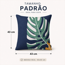 Ver imagem 6 de Kit 3 Capas de Almofada 43x43cm Microfibra Floral Monstera