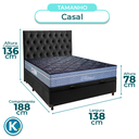 Ver imagem 3 de Kit Cama Box Bau + Cabeceira + Colchão Casal Molas Ensacadas - Petrus - Paropas