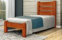 Ver imagem 1 de Cama de Solteiro Maiorca de Madeira Maciça Tauari - Cor Mel